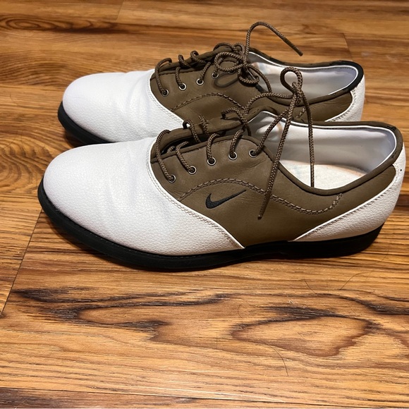 nike golf shoes mens size 7.5 brown and white - Picture 2 of 5